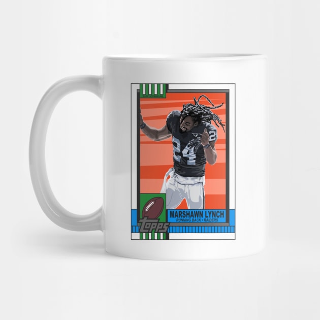 90's Marshawn Lynch Football Card by Carl Cordes